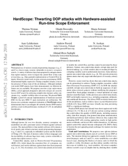 HardScope: Thwarting DOP with Hardware-assisted Run-time Scope
  Enforcement