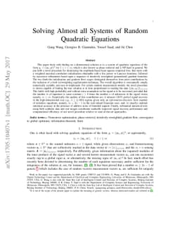 Solving Almost all Systems of Random Quadratic Equations