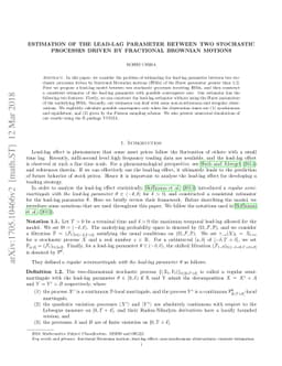 Estimation of the lead-lag parameter between two stochastic processes
  driven by fractional Brownian motions