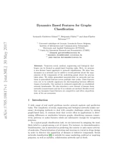 Dynamics Based Features For Graph Classification