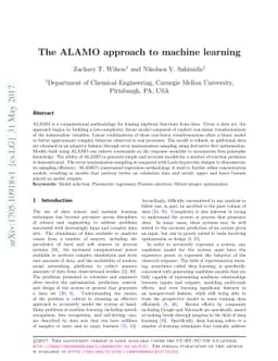 The ALAMO approach to machine learning