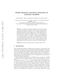 Bridge Simulation and Metric Estimation on Landmark Manifolds