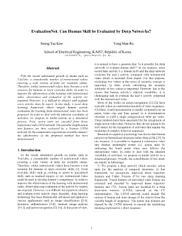 EvaluationNet: Can Human Skill be Evaluated by Deep Networks?