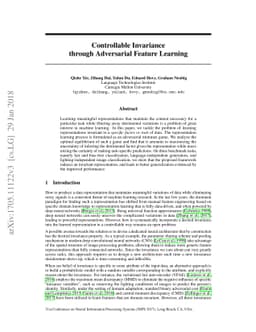 Controllable Invariance through Adversarial Feature Learning