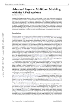 Advanced Bayesian Multilevel Modeling with the R Package brms