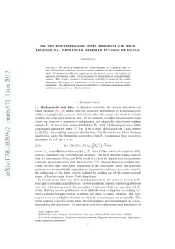On the Bernstein-Von Mises Theorem for High Dimensional Nonlinear
  Bayesian Inverse Problems