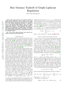 Bias-Variance Tradeoff of Graph Laplacian Regularizer