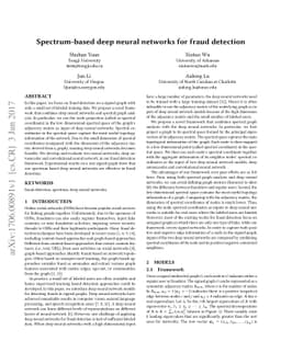 Spectrum-based deep neural networks for fraud detection