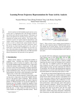 Learning Person Trajectory Representations for Team Activity Analysis