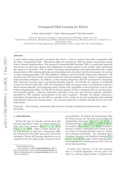 Visuospatial Skill Learning for Robots