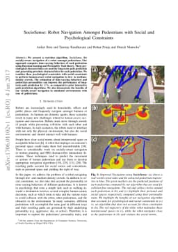 SocioSense: Robot Navigation Amongst Pedestrians with Social and
  Psychological Constraints