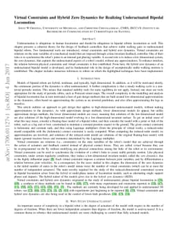 Virtual Constraints and Hybrid Zero Dynamics for Realizing Underactuated
  Bipedal Locomotion