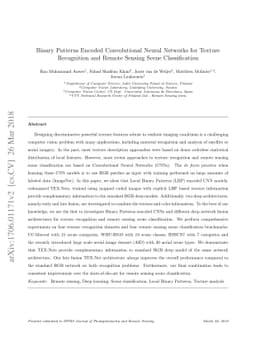 Binary Patterns Encoded Convolutional Neural Networks for Texture
  Recognition and Remote Sensing Scene Classification