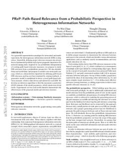 PReP: Path-Based Relevance from a Probabilistic Perspective in
  Heterogeneous Information Networks