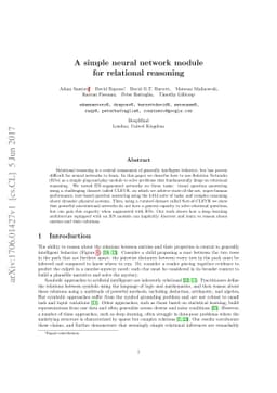 A simple neural network module for relational reasoning