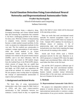 Facial Emotion Detection Using Convolutional Neural Networks and
  Representational Autoencoder Units