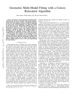 Geometric Multi-Model Fitting with a Convex Relaxation Algorithm