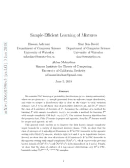 Sample-Efficient Learning of Mixtures
