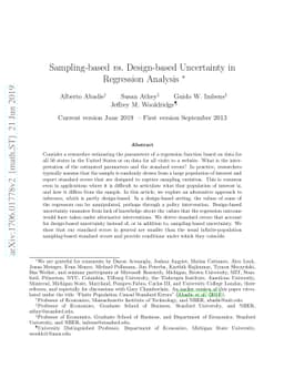Sampling-based vs. Design-based Uncertainty in Regression Analysis