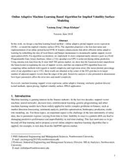 Online Adaptive Machine Learning Based Algorithm for Implied Volatility
  Surface Modeling