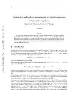 Contraction and uniform convergence of isotonic regression