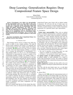 Deep Learning: Generalization Requires Deep Compositional Feature Space
  Design