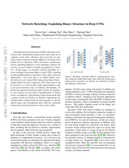 Network Sketching: Exploiting Binary Structure in Deep CNNs