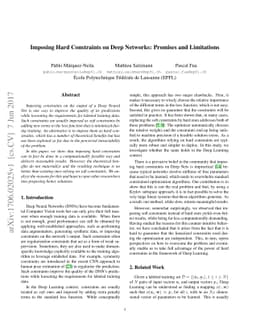 Imposing Hard Constraints on Deep Networks: Promises and Limitations