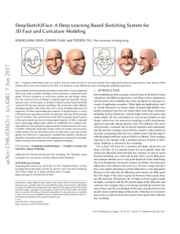 DeepSketch2Face: A Deep Learning Based Sketching System for 3D Face and
  Caricature Modeling