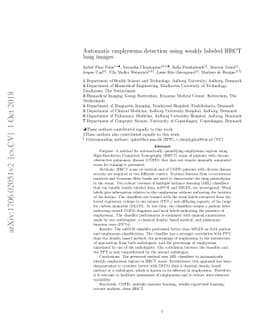 Automatic Emphysema Detection using Weakly Labeled HRCT Lung Images