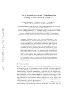 Early Experiences with Crowdsourcing Airway Annotations in Chest CT