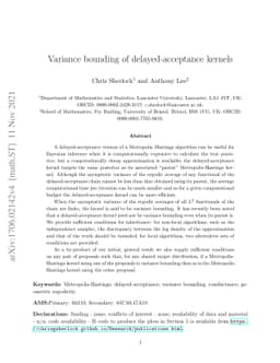 Variance bounding of delayed-acceptance kernels