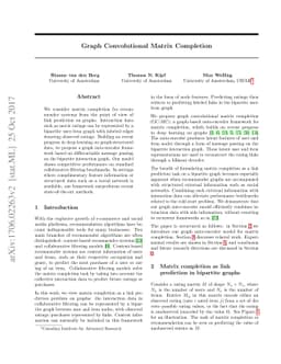 Graph Convolutional Matrix Completion