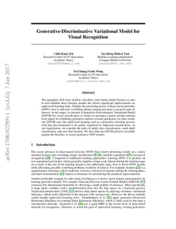 Generative-Discriminative Variational Model for Visual Recognition