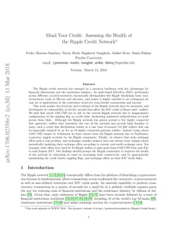 Mind Your Credit: Assessing the Health of the Ripple Credit Network