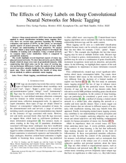 The Effects of Noisy Labels on Deep Convolutional Neural Networks for
  Music Tagging