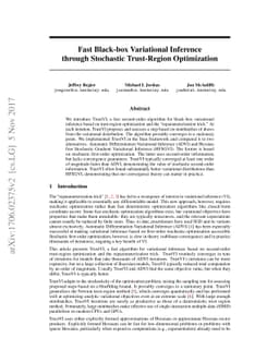Fast Black-box Variational Inference through Stochastic Trust-Region
  Optimization