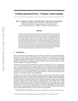 Training Quantized Nets: A Deeper Understanding