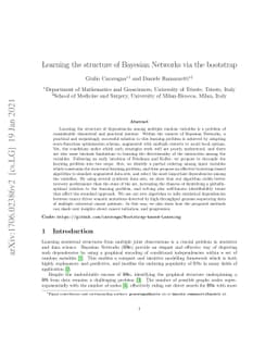 Learning the structure of Bayesian Networks via the bootstrap
