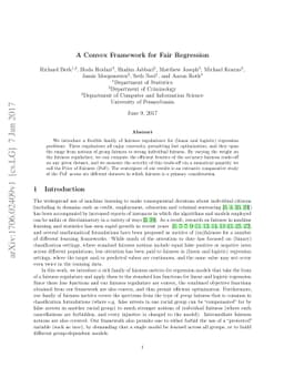 A Convex Framework for Fair Regression