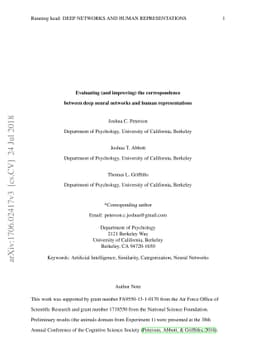 Evaluating (and improving) the correspondence between deep neural
  networks and human representations