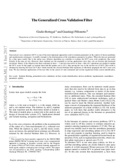 The Generalized Cross Validation Filter