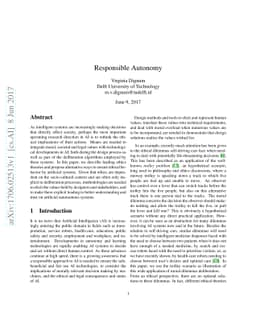Responsible Autonomy