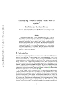 Decoupling "when to update" from "how to update"