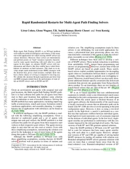 Rapid Randomized Restarts for Multi-Agent Path Finding Solvers