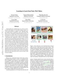 Learning to Learn from Noisy Web Videos