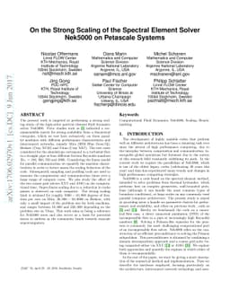 On the Strong Scaling of the Spectral Element Solver Nek5000 on
  Petascale Systems