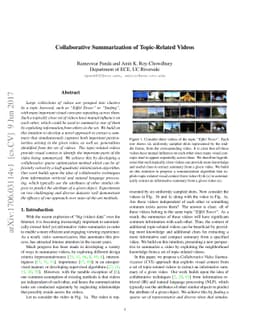 Collaborative Summarization of Topic-Related Videos