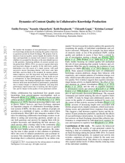 Dynamics of Content Quality in Collaborative Knowledge Production