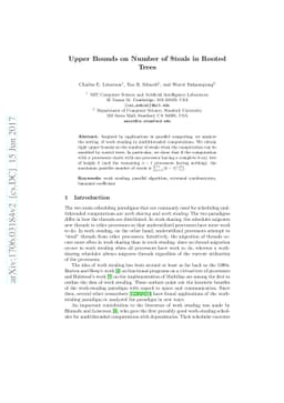 Upper Bounds on Number of Steals in Rooted Trees
